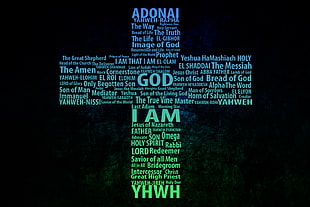 Adonai text, Jesus Christ, Yahweh, God, cross HD wallpaper