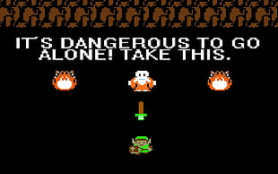 its dangerous to go alone take this game HD wallpaper
