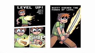 boy with orange haired illustration, Scott Pilgrim