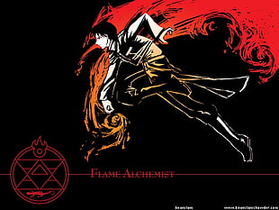 Roy Mustang Flame Alchemist digital wallpaper, Full Metal Alchemist, anime, Roy Mustang HD wallpaper