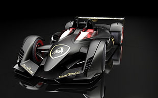 black racing car, car HD wallpaper