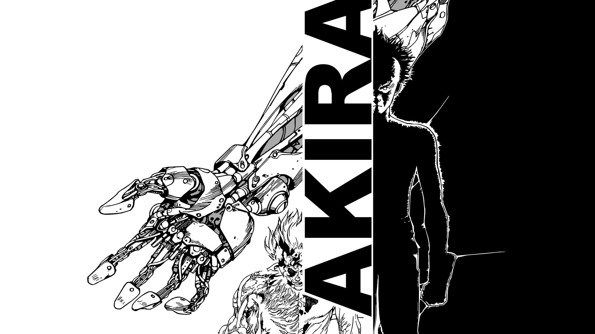 Akira wallpaper, monochrome, Akira, tetsuo shima, anime