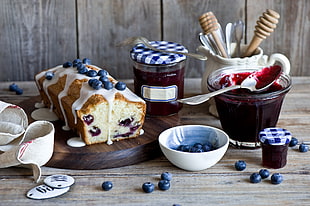 bread with blueberries, blueberries HD wallpaper