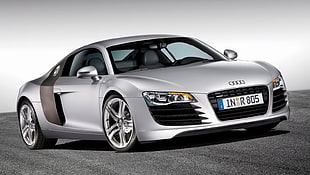 gray Audi coupe, car, Audi, silver cars, vehicle