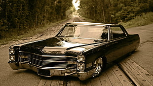 vintage black coupe, car HD wallpaper
