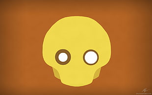 yellow skull logo, League of Legends, Blitzcrank HD wallpaper