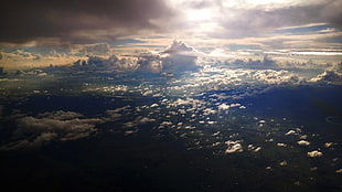 sea of clouds, aerial view, Bangladesh, clouds HD wallpaper