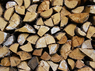 brown wood chunks, wood HD wallpaper