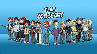 Team Yogscast illustration, Yogscast, Lewis Brindley, Simon Lane, Duncan Jones HD wallpaper