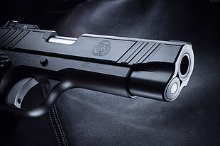 close up photography of semi-automatic pistol HD wallpaper