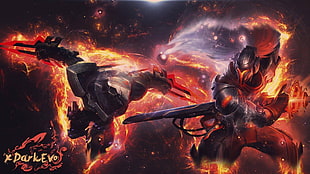 XDark Evo digital wallpaper, League of Legends, Zed, Yasuo