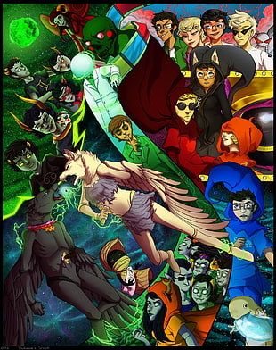 animated characters poster, Homestuck, artwork HD wallpaper