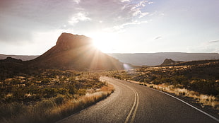 road towards mountain