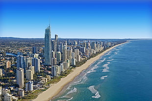 top view of high rise buildings at the city