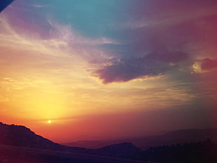 white clouds, landscape, sky, clouds, filter