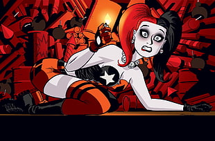 Harley Quinn illustration, Harley Quinn, artwork, comics