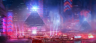 high-rise buildings, Bladerunner HD wallpaper