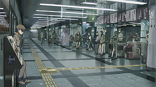 anime digital wallpaper, 5 Centimeters Per Second, metro, Makoto Shinkai 