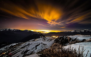 mountain covered snow, nature, landscape, mountains, winter