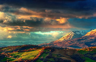 mountain painting, landscape