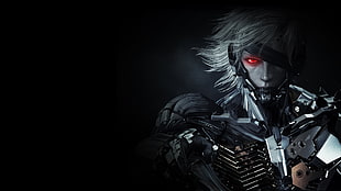 man with red eyes fictional character digital wallpaper, fantasy art, Metal Gear Rising: Revengeance HD wallpaper