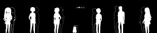 people silhouette, anime, Ano Natsu de Matteru, Kirishima Kaito, Takatsuki Ichika HD wallpaper
