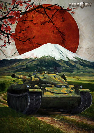 green and brown battle tank wallpaper, tank, STB-1, wargaming, mountains