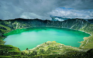 green leafed trees, Ecuador, Andes , Caldera, volcano HD wallpaper