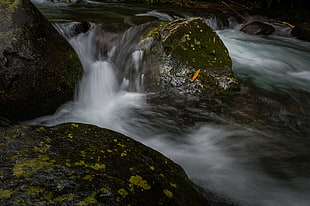 water falls time lapse photo HD wallpaper