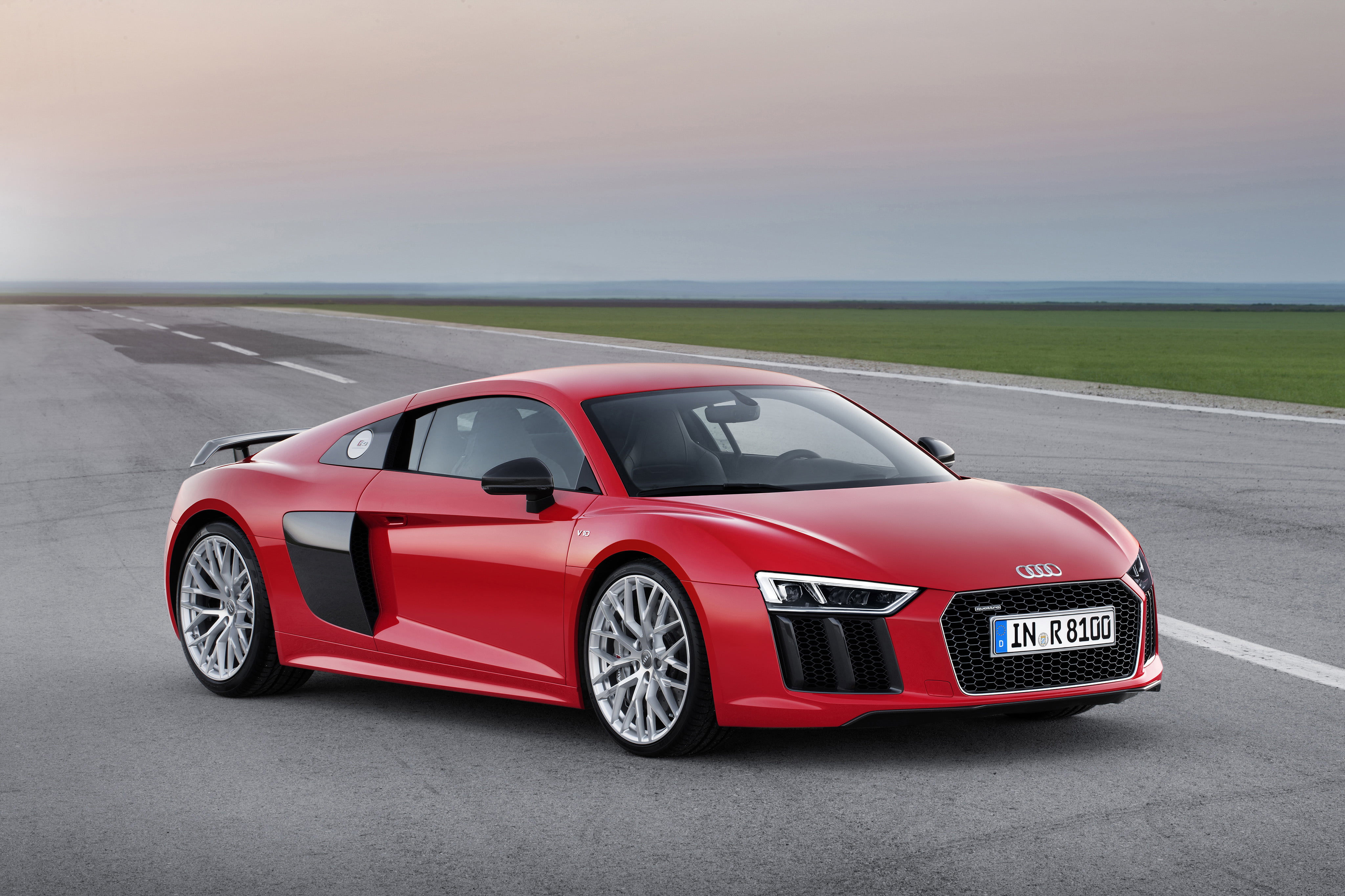 red Audi sports car