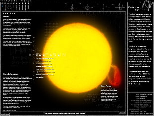 sun illustration, infographics, planet, Sun HD wallpaper