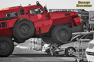 red Hummer car, Marauder, SUV, Top Gear, Renault Sherpa HD wallpaper