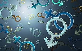 male and female gender logo 3D wallpaper HD wallpaper
