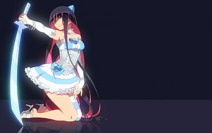 woman anime character holding sword