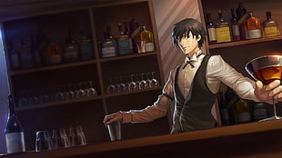 bartender anime character graphic wallpaper, anime, Darker than Black, Hei, anime boys