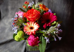 Dandelion, ROse, Daisy and Lavender bouquet