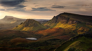 aerial view of mountain, landscape, Scotland, mountains