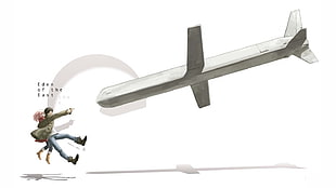 white airplane illustration, anime, Higashi no Eden HD wallpaper