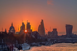 high-rise buildings, Sun, urban, London HD wallpaper