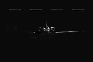 airplane, lights, dark HD wallpaper