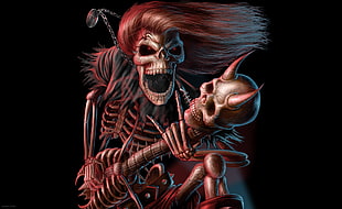 skull artwork, music, skull, fantasy art, artwork