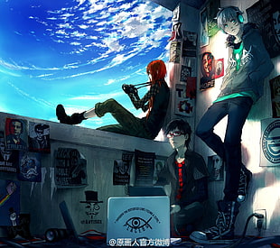 anime characters digital wallpaper, Fisheye Placebo HD wallpaper