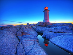 white light house HD wallpaper