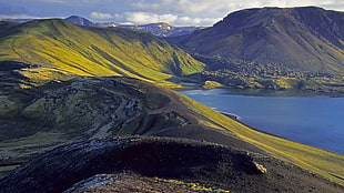 green mountain, Iceland, landscape, nature