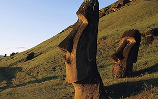 Moai Statue, Western Island HD wallpaper