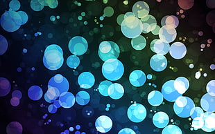 teal dotted artwork HD wallpaper