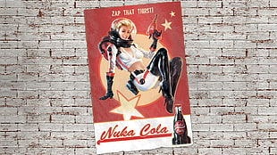 Nuka Cola Zap That Thirst poster, Fallout 4, Bethesda Softworks, Brotherhood of Steel, nuclear HD wallpaper