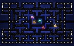 Pac-Man game application HD wallpaper