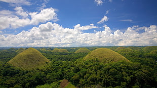 Chocolate Hills, Bohol, nature, landscape, forest, mountains HD wallpaper