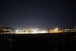 city scape, Seattle, night HD wallpaper